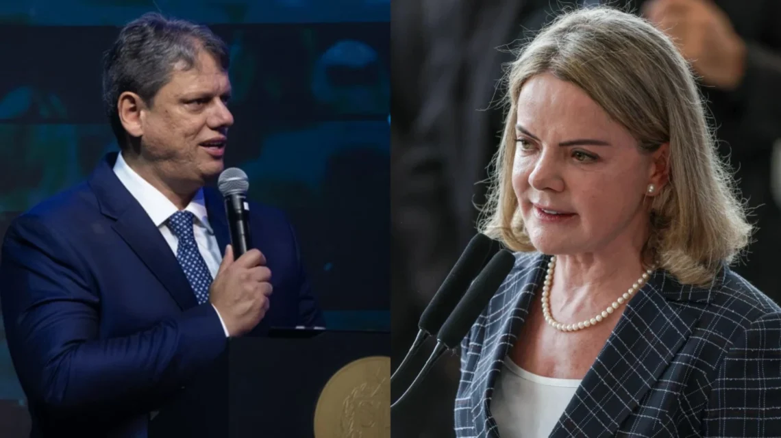 Em Resposta a Tarcísio, Gleisi Cita Bolsonaro Como Obstáculo nas Relações com EUA