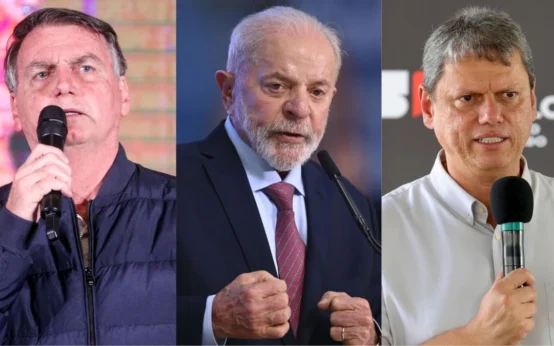 Bolsonaro venceria de Lula, que empata com Tarcísio em SP, Diz Pesquisa