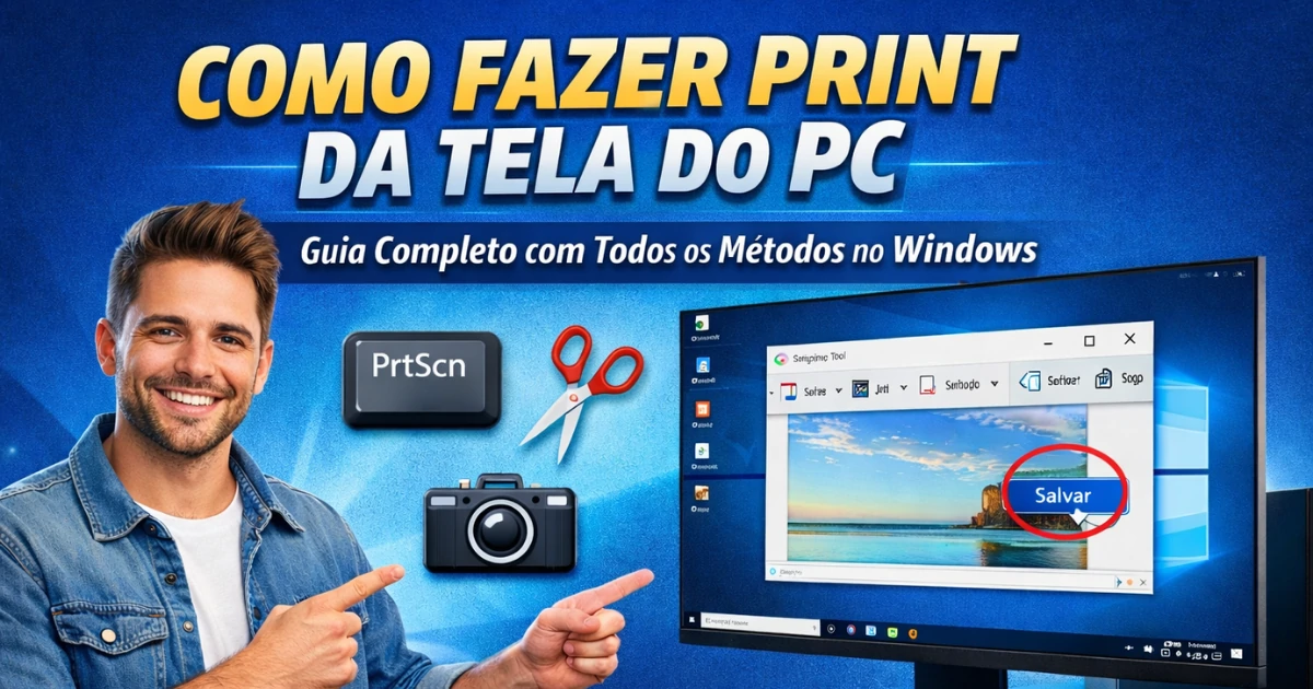 Como Fazer Print da Tela do PC: Guia Completo com Todos os Métodos no Windows