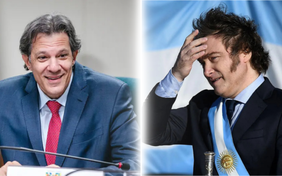 Apos-falas-de-Milei-Haddad-disse-que-Milei-foi-deselegante-e-sugere-que-Brasil-e-Argentina-superem-impasse-diplomatico