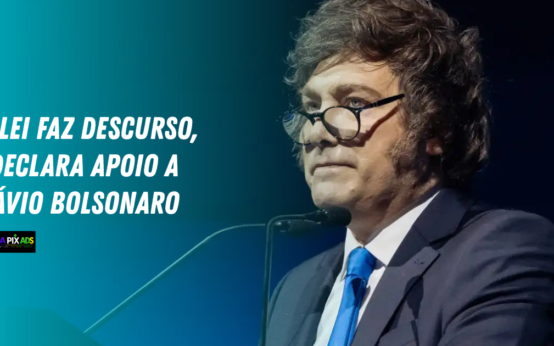Milei-faz-discurso-contundente-critica-o-socialismo-e-declara-apoio-a-Flavio-Bolsonaro