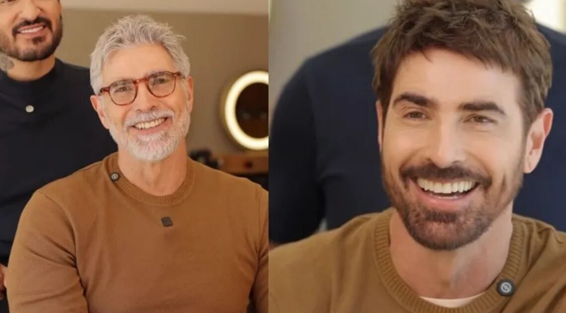 Reynaldo Gianecchini surpreende ao abandonar cabelos grisalhos e novo visual chama atenção dos fãs