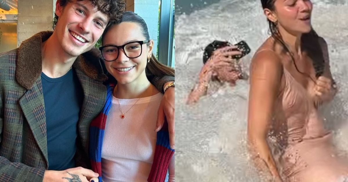 Irmã de Shawn Mendes é batizada em praia no Rio e momento descontraído com cantor chama atenção dos fãs