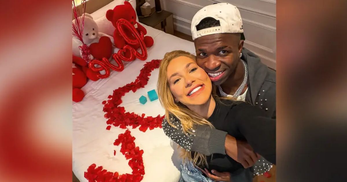 Modelo apontada como pivô do término de Vini Jr. e Virginia revela troca de número do jogador e aumenta repercussão